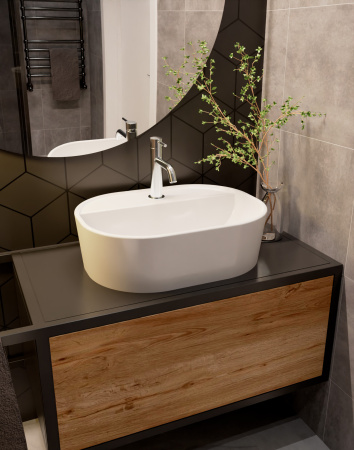 Раковина накладная 50.5см AQUAme AQM5002 белый