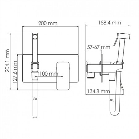 Смеситель для душа WasserKraft Aller 10638 хром
