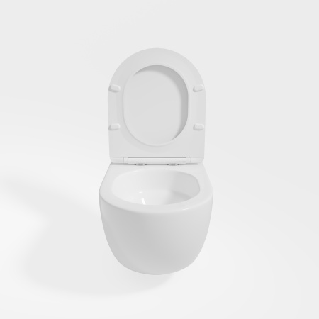 Унитаз подвесной безободковый Vincea Evo VT1-34ST белый, с сиденьем микролифт