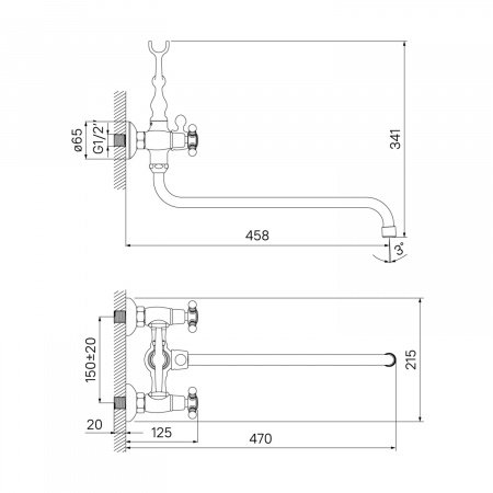 Смеситель для ванны с душем IDDIS Sam SAMSBL2i10 хром глянцевый