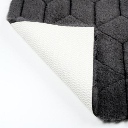 Коврик для ванной 1-ый Fixsen DIAMONT, FX-9050V, графит, 70х120 см