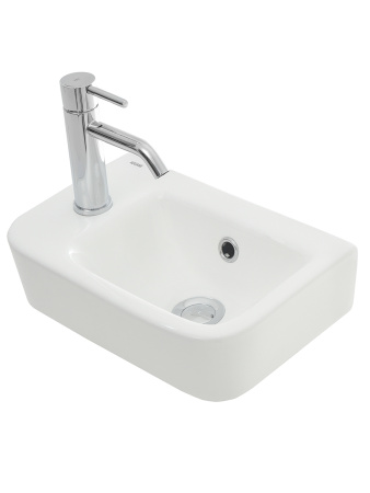 Раковина накладная 37.5см AQUAme AQM5006L белый