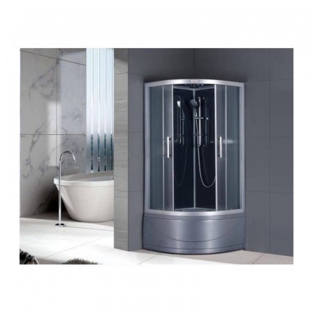Душевая кабина Esbano Grey ESKG90CRB 90x90x210см, профиль хром матовый, стекло рифленое