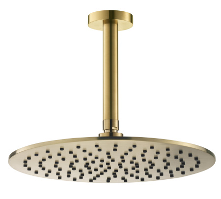 Потолочный (кронштейн 15см) верхний душ 30см Benesque Lumiere 22010604 латунь брашированная