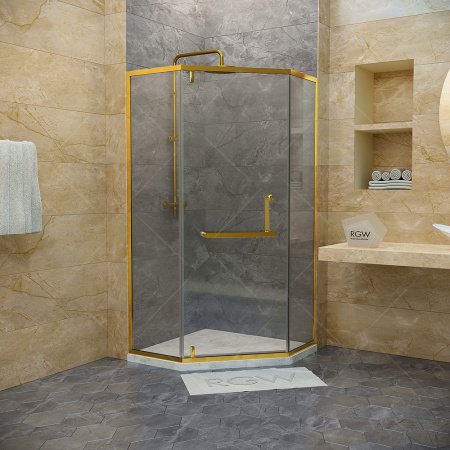 Душевой угол RGW Hotel 90x90x195 профиль золото, стекло прозрачное