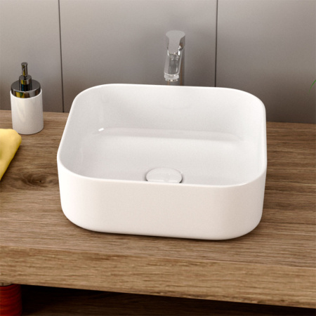 Раковина накладная 39см Point Меркурий PN43831 белый