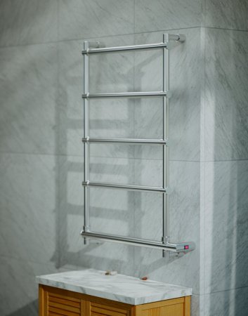 Полотенцесушитель электрический Margaroli Sole 542-5 5424705CRNB 840х570 хром