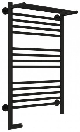 Полотенцесушитель электрический Сунержа Богема с полкой 2.0 80х50 черный матовый, подключение левое