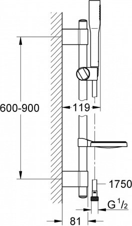 Душевой гарнитур Grohe Euphoria Cosmopolitan 27368000 Хром