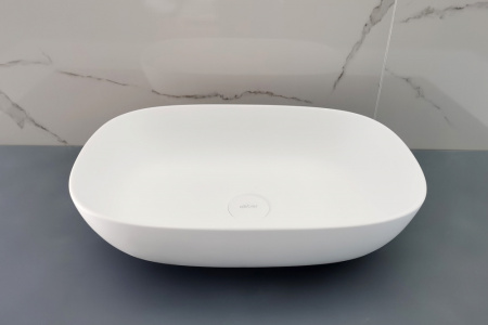 Раковина накладная ABBER Stein AS2637 белая матовая