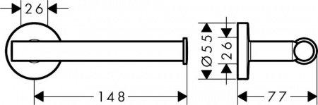 Держатель туалетной бумаги Hansgrohe Logis Universal 41726000 Хром