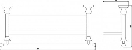 Полка для полотенец Rush Crete CR35543 Бронза