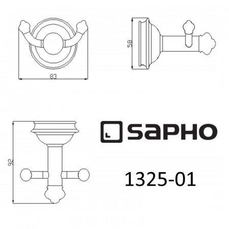 Крючок Sapho ASTOR 1325-01 хром