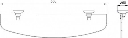 Полка Rush Corsica CO42610 Хром