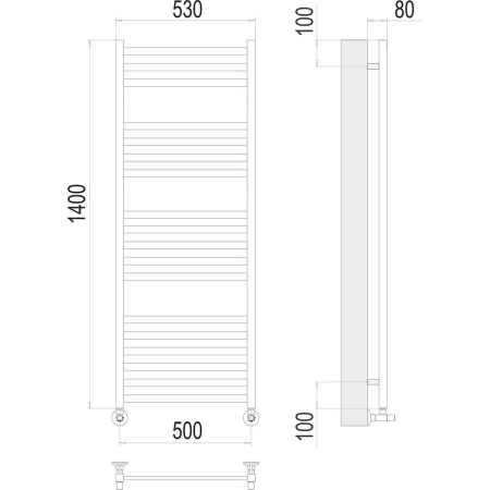 Полотенцесушитель водяной Terminus Грета П18 50х140