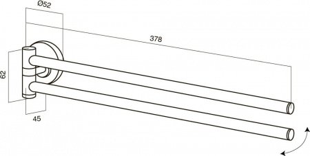Держатель для полотенец AM PM Bliss A5532600 Хром