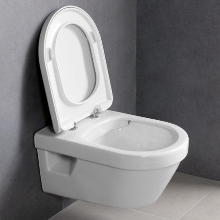 Унитаз подвесной безободковый Villeroy & Boch Architectura Pack 5684HR01 с сиденьем микролифт