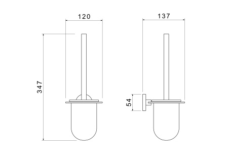 Ершик подвесной Aquatek Оберон AQ4210MB черный матовый
