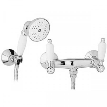 Смеситель для душа Cezares First D ручки Белые Хром