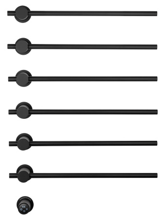 Полотенцесушитель электрический встраиваемый WONZON & WOGHAND BADEN, Черный матовый (WW-AL366-MB)