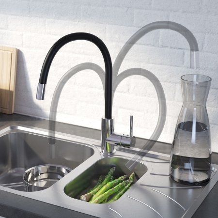Смеситель для кухни IDDIS Kitchen 360 K36SBJBi05 хром глянцевый/черный