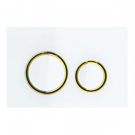 Кнопка смыва Geberit Sigma 21 115.652.SI.1 белый/латунь