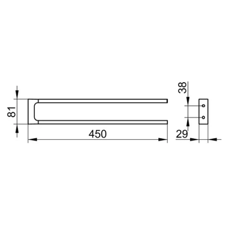 Полотенцедержатель Keuco Edition 11 11118010000 хром