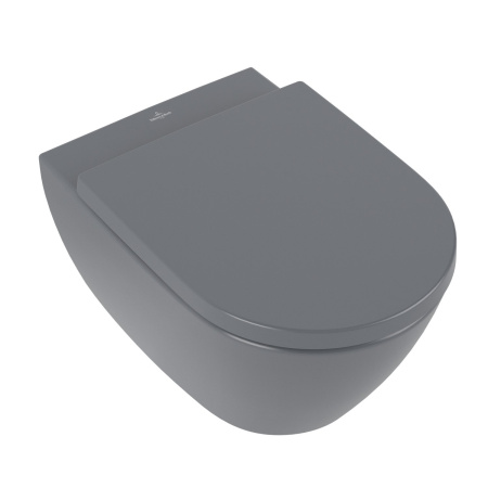 Унитаз подвесной безободковый Villeroy&Boch Subway 2.0 5614R0i4 Graphite CeramicPlus без сиденья