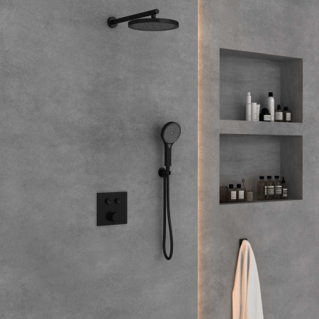 Душевой комплект Vincea VSFW-4212MB встраиваемый, 2 режима, черный