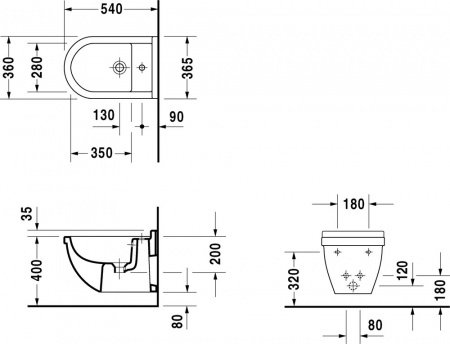 Биде подвесное Duravit Starck 3 2230150000