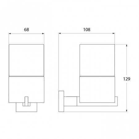 Стакан IDDIS Corot L203 хром
