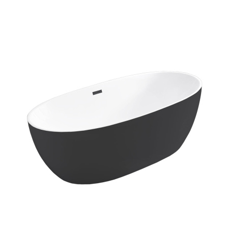 Ванна акриловая Vincea VBT-405-1700MB, 1700*800*580, цвет черный матовый, слив-перелив в комплекте, хром