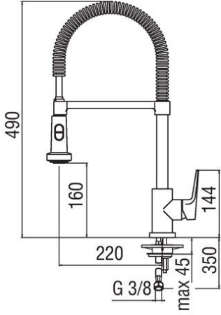 Смеситель для кухни Nobili Nobi NB84300/3CR Хром