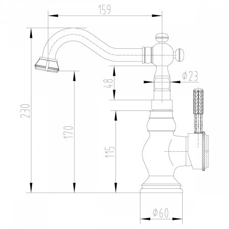 Смеситель для раковины Lemark Jasmine  LM6644ORB черная бронза