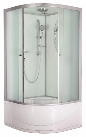 Душевая кабина Esbano ESKB100CRB 100x100x210см, профиль хром матовый, стекло рифленое