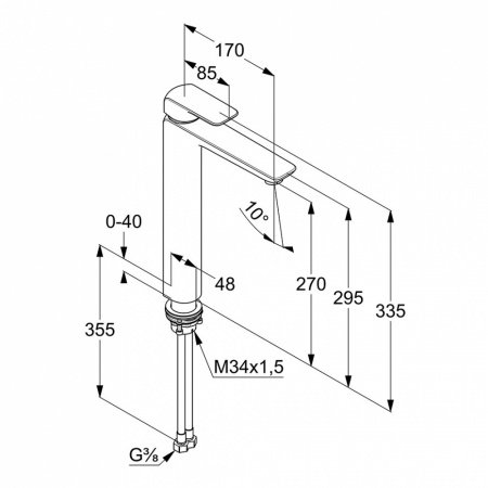 Смеситель для раковины Kludi Ameo 412980575 хром