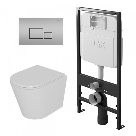 Комплект (инсталляция + унитаз + клавиша смыва) DQ Venice DS1021604 белый