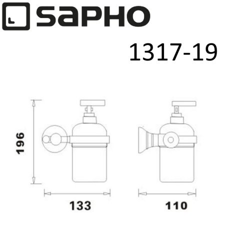 Дозатор Sapho DIAMOND 1317-19 хром