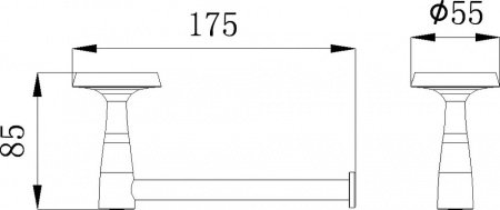 Держатель туалетной бумаги Rush Balearic BA39110 Хром