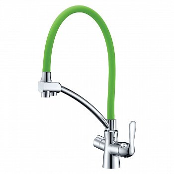 Смеситель для кухни Lemark Comfort LM3070C-Green хром/зеленый