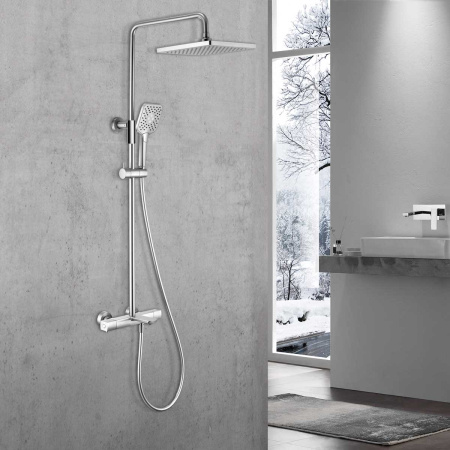 Душевая стойка с термостатом Vincea Next VSFS-1N1TCH хром