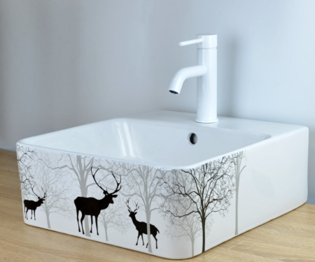 Смеситель для раковины Bronze de Luxe SCANDI 1451W, белый