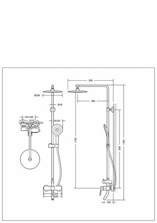 Душевая стойка Bravat Palace F6172217CP-A-RUS хром