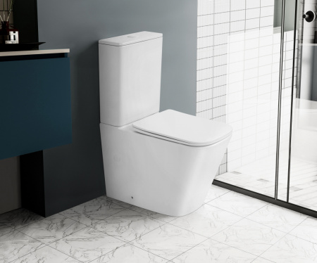 Унитаз ABBER Rechteck AC1210MW компакт белый матовый, безободковый