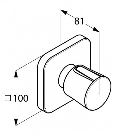 Вентиль запорный для ванны с душем Kludi E2 498150575 хром