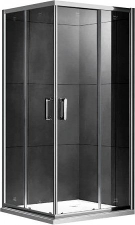Душевой угол GEMY Victoria 90x90x190 профиль хром, стекло прозрачное, квадратный