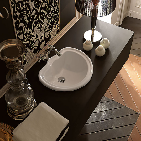 Раковина встраиваемая сверху 50см Kerasan Retro 103101bi*0 белый