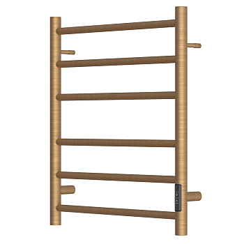 Полотенцесушитель электрический Point PN10856BR П6 500x600 диммер справа, бронза