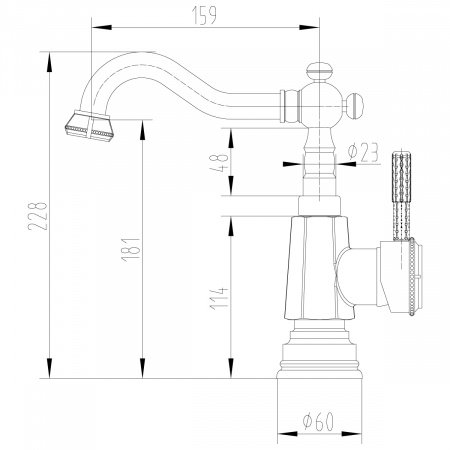 Смеситель для раковины Lemark Jasmine  LM6604B бронза