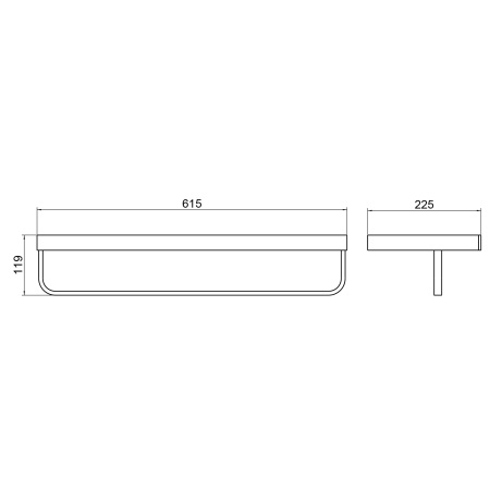 Полотенцедержатель с полкой Timo Petruma 15258/03 черный матовый